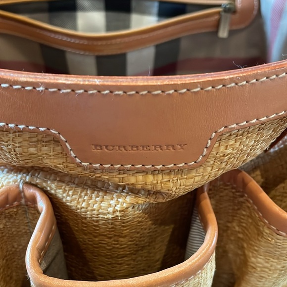 BURBERRY Straw Leather Pocket Tote - Picture 4 of 7